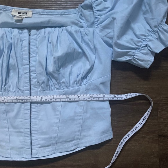 Light Blue Crop Top - Picture 3 of 7